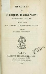 Cover of: Collection des mémoires relatifs à la révolution française by René-Louis de Voyer marquis d'Argenson
