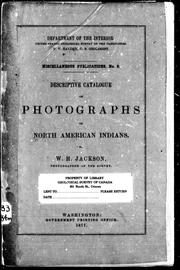 Cover of: Descriptive catalogue of photographs of North American Indians