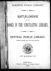 Cover of: Catalogue of the books in the circulating library