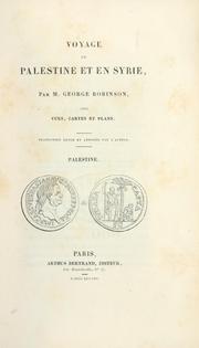 Cover of: Voyage en Palestine et en Syrie.: Avec vues, cartes et plans.