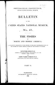 Cover of: The fishes of North and Middle America by by David Starr Jordan and Barton Warren Evermann