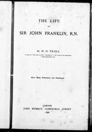 Cover of: The life of Sir John Franklin, R.N. by Traill, H. D.