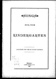 Front cover of Songs for the kindergarten by Unknown