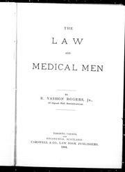 Cover of: The law and medical men