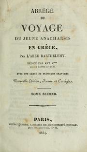 Cover of: Abrégé du Voyage du jeune Anacharsis en Grèce