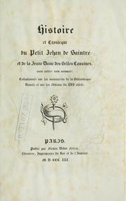 Cover of: Histoire et cronicque du Petit Jean de Saintré, et de la Jeune Dame des Belles Cousines, sans aultre nom nommer