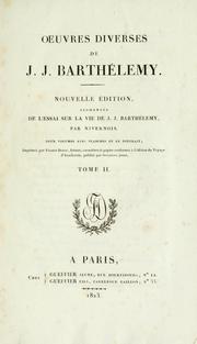 Cover of: Oeuvres diverses de J.J. Barthélemy. by Jean-Jacques Barthélemy