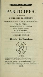 Cover of: Nouveau traité des participes: accompagné d'exercices progressifs sur le participe passé et le participe présent