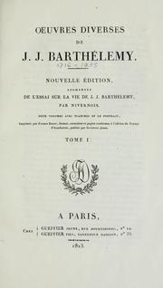 Cover of: Oeuvres diverses de J.J. Barthélemy. by Jean-Jacques Barthélemy