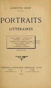 Cover of: Portraits littéraires.