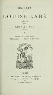 Cover of: uvres de Louise Labé