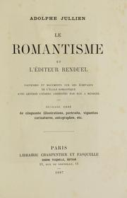 Cover of: Le romantisme et l'éditeur Renduel by Adolphe Jullien