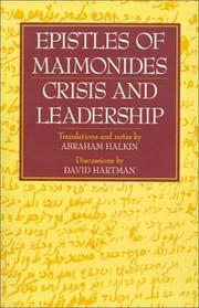 Cover of: Epistles of Maimonides: Crisis and Leadership