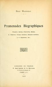 Cover of: Promenades biographiques.