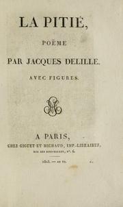 Cover of: La pitié: poëme