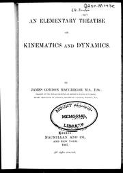 Cover of: An elementary treatise on kinematics and dynamics