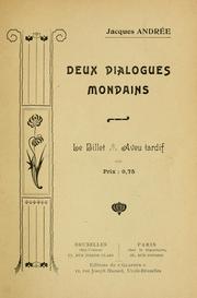 Cover of: Deux dialogues mondains: Le billet [et] Aveu tardif