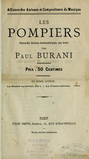 Cover of: Les pompiers by Paul Burani