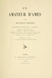 Cover of: Un amateur d'âmes.: Illus. de L. Dunki.  Publié par les soins de la Société des graveurs sur bois l'Image.