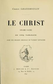 Cover of: Le Christ by Charles Jean Grandmougin