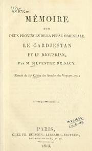 Cover of: Mémoire sur deux provinces de la Perse orientale by Silvestre de Sacy, Antoine Isaac baron