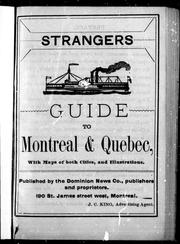 Cover of: Strangers guide to Montreal & Quebec | 