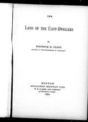 Cover of: The land of the cliff-dwellers