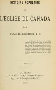 Cover of: Histoire populaire de l'église du Canada.