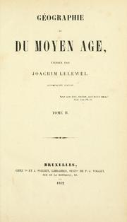 Cover of: Géographie du moyen âge.