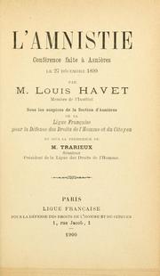 Cover of: L' amnistie by Louis Havet