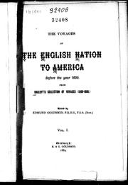 Cover of: The voyages of the English nation to America before the year 1600 by Richard Hakluyt