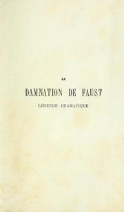 Cover of: La damnation de Faust by Hector Berlioz