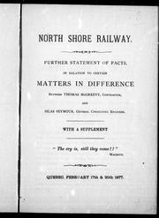 Cover of: North Shore Railway by [by Silas Seymour]