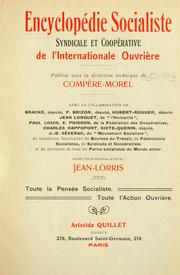 Cover of: Encyclopédie socialiste, syndicale et coopérative de l'Internationale ouvrière