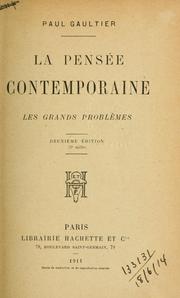 Cover of: La pensée contemporaine: les grands problèmes.