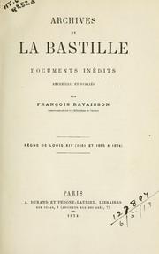 Cover of: Archives de La Bastille: documents inédits