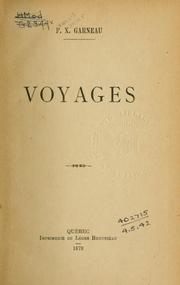 Cover of: Voyages.