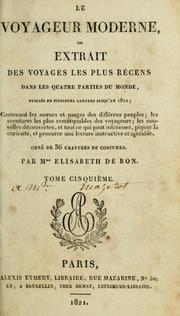 Cover of: Le voyageur moderne by Élisabeth de Bon, Élisabeth de Bon