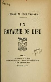 Cover of: Un royaume de Dieu.