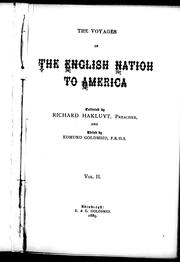 Cover of: The voyages of the English nation to America