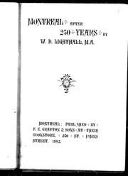 Cover of: Montreal after 250 years by Lighthall, W. D.
