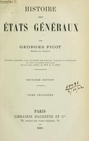 Cover of: Histoire des États-Généraux.