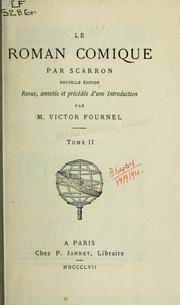Cover of: Le roman comique by Scarron Monsieur