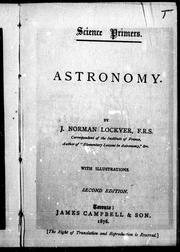 Front cover of Astronomy by Unknown