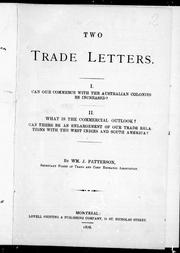 Cover of: Two trade letters