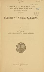 Cover of: Heredity of a maize variation.