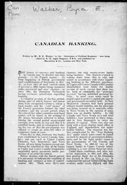Cover of: Canadian banking