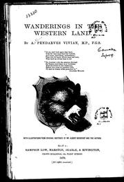 Cover of: Wanderings in the western land by A. Pendarves Vivian