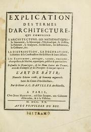 Cover of: Cours d'architecture qui comprend les ordres de Vignole by Augustin Charles d' Aviler