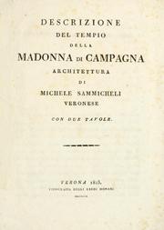 Cover of: Descrizione del tempio della Madonna di Campagna by 